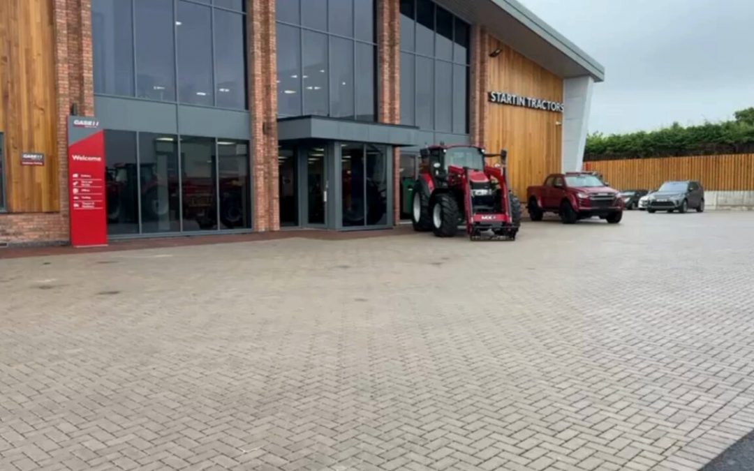 Surfacing and Drainage for Heavy Machinery 01 Startin Tractors front entrance with new surfacing and drainage