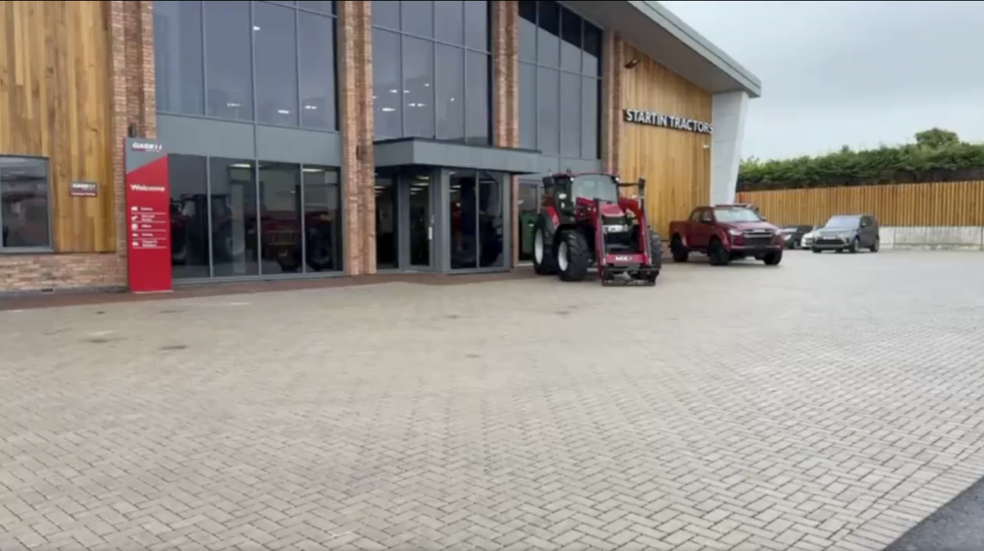 Surfacing and Drainage for Heavy Machinery 09 Startin Tractors front entrance with new surfacing and drainage