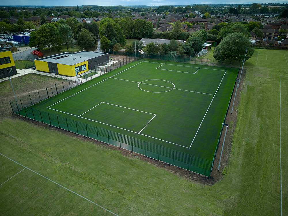 3G sports pitch for Sandy Secondary School installed by MAC Groundwork