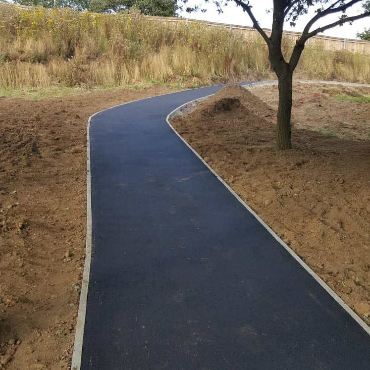 MAC Groundwork Contractors Surfacing Specialists in Asphalt Access Paths Civils and groundworks, finishing concrete foundations for commercial site at Bet365 Stadium, Stoke-on-Trent.