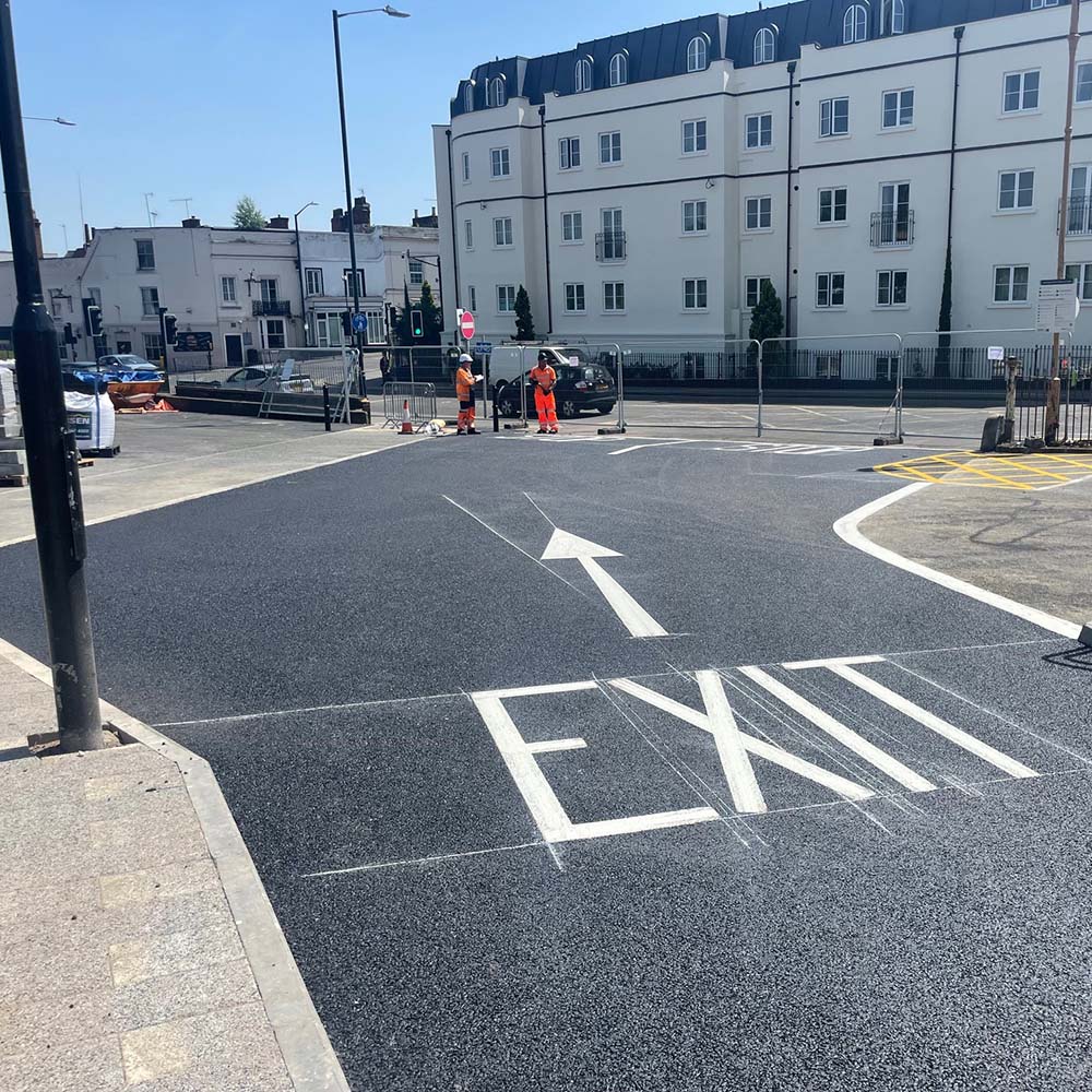 MAC Groundwork Contractors Surfacing Specialists in Asphalt and Line Marking for Access Roads 278 Works Civils and groundworks, finishing concrete foundations for commercial site at Bet365 Stadium, Stoke-on-Trent.
