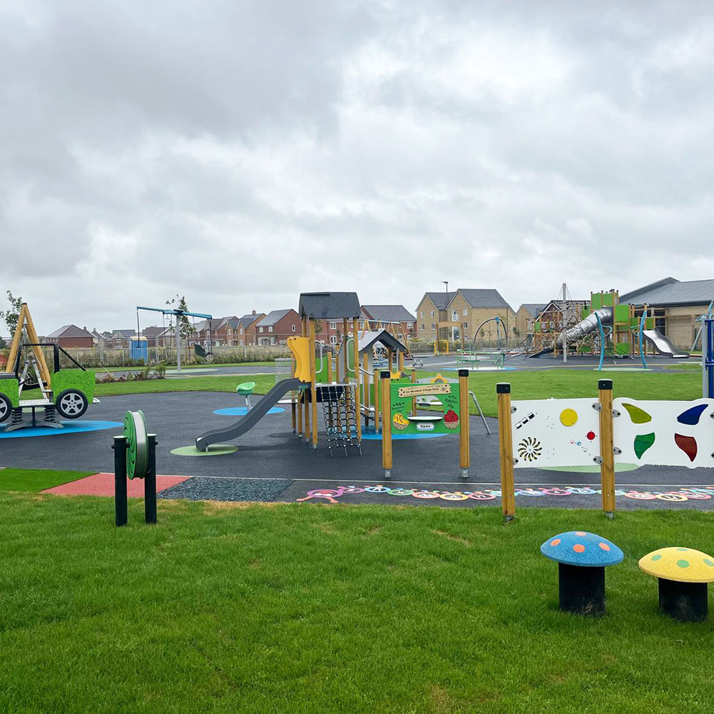 MAC Groundwork Contractors Surfacing Specialists in Play Areas and Parks Civils and groundworks, finishing concrete foundations for commercial site at Bet365 Stadium, Stoke-on-Trent.