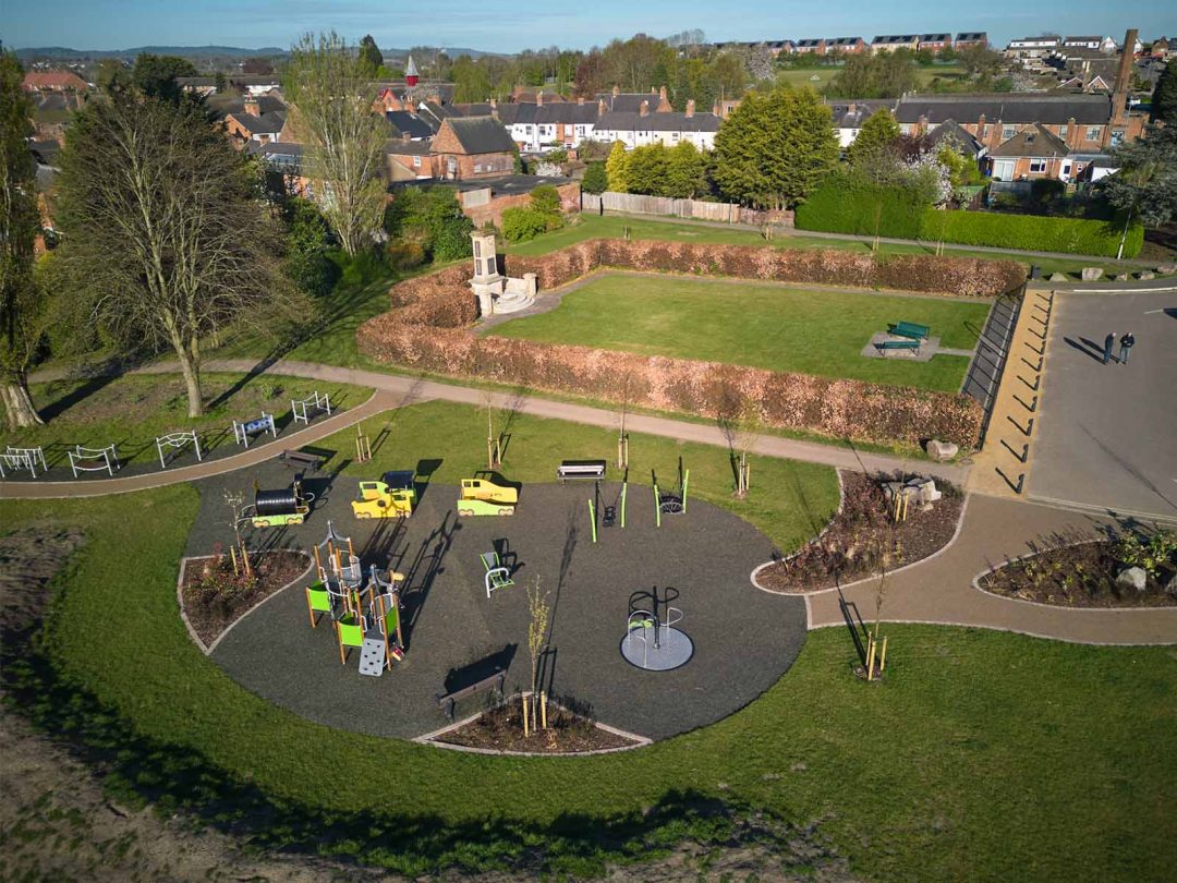 Sileby Play Area Installation Landscaping Surfacing – MAC Groundwork Contractors-14 Finished result of Sileby play area installation of surfacing by MAC Groundwork