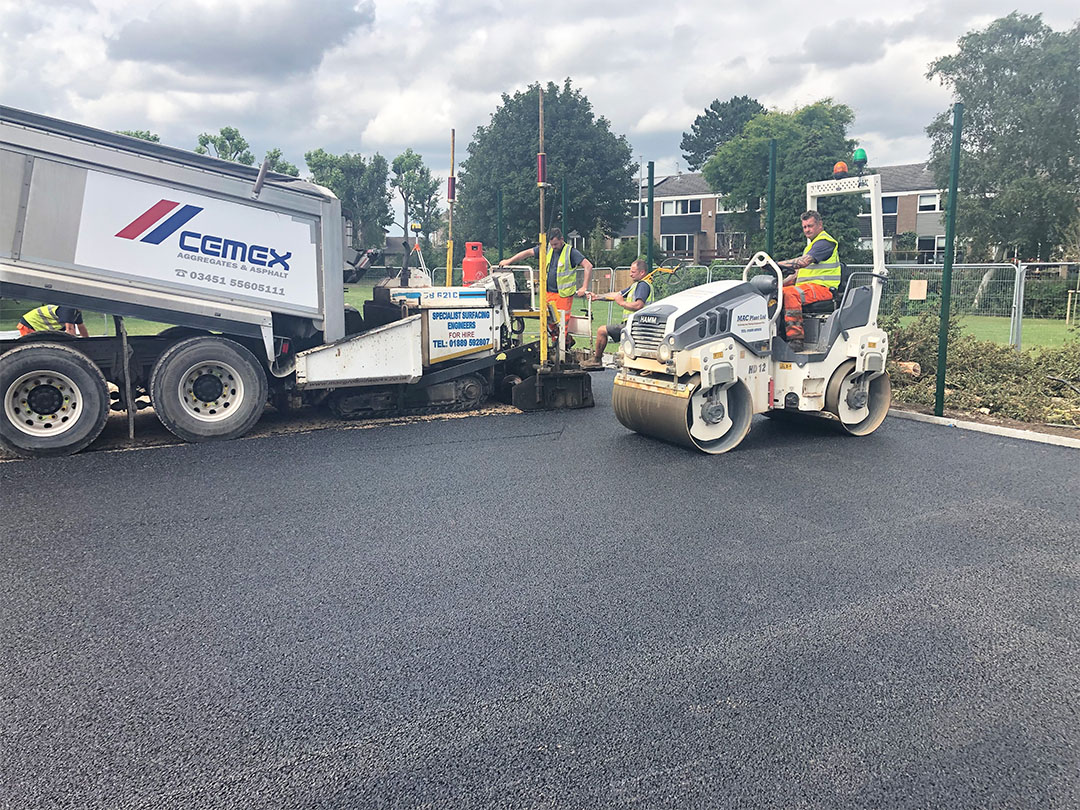 Cotham School Sports Pitch MAC Groundwork Contractors-4 Surfacing of the Cotham School sports pitch by MAC Groundwork