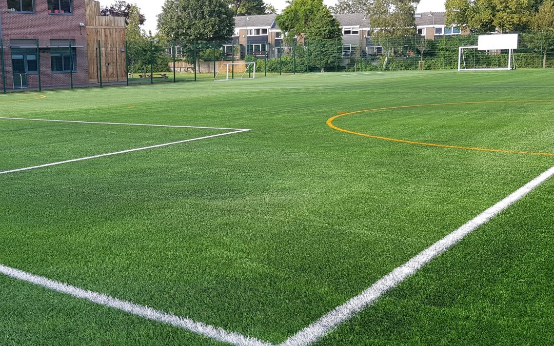 Finished result of the Cotham School 3G sports pitch by MAC Groundwork