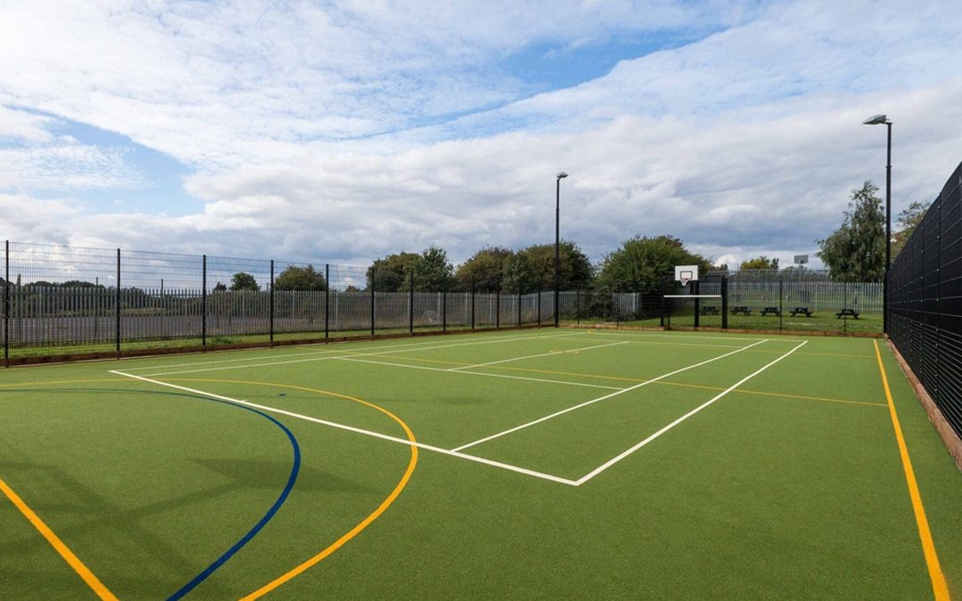 Manor Farm Multi-Use Games Area - MAC Groundwork Contractors-1 Finished result of Manor Farm multi-use games area sports pitch by MAC Groundwork